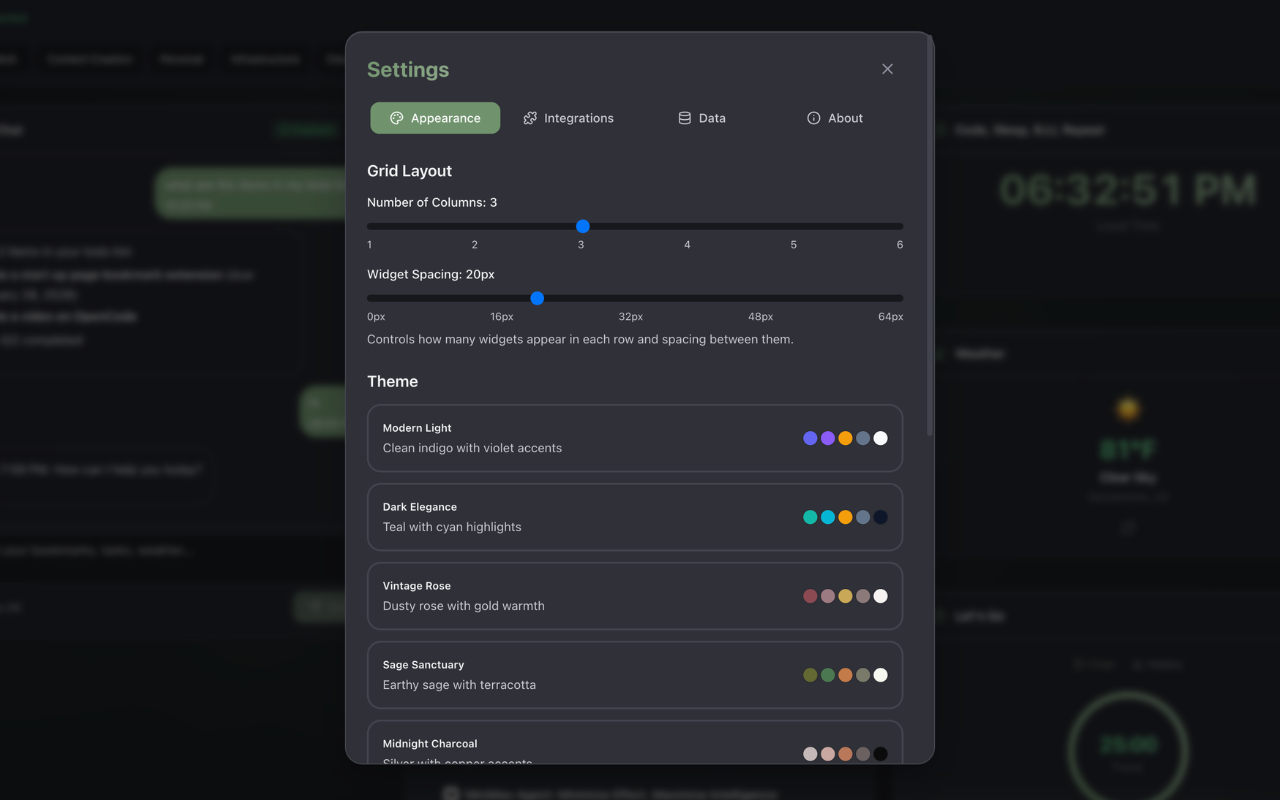 Theme & Layout Settings
